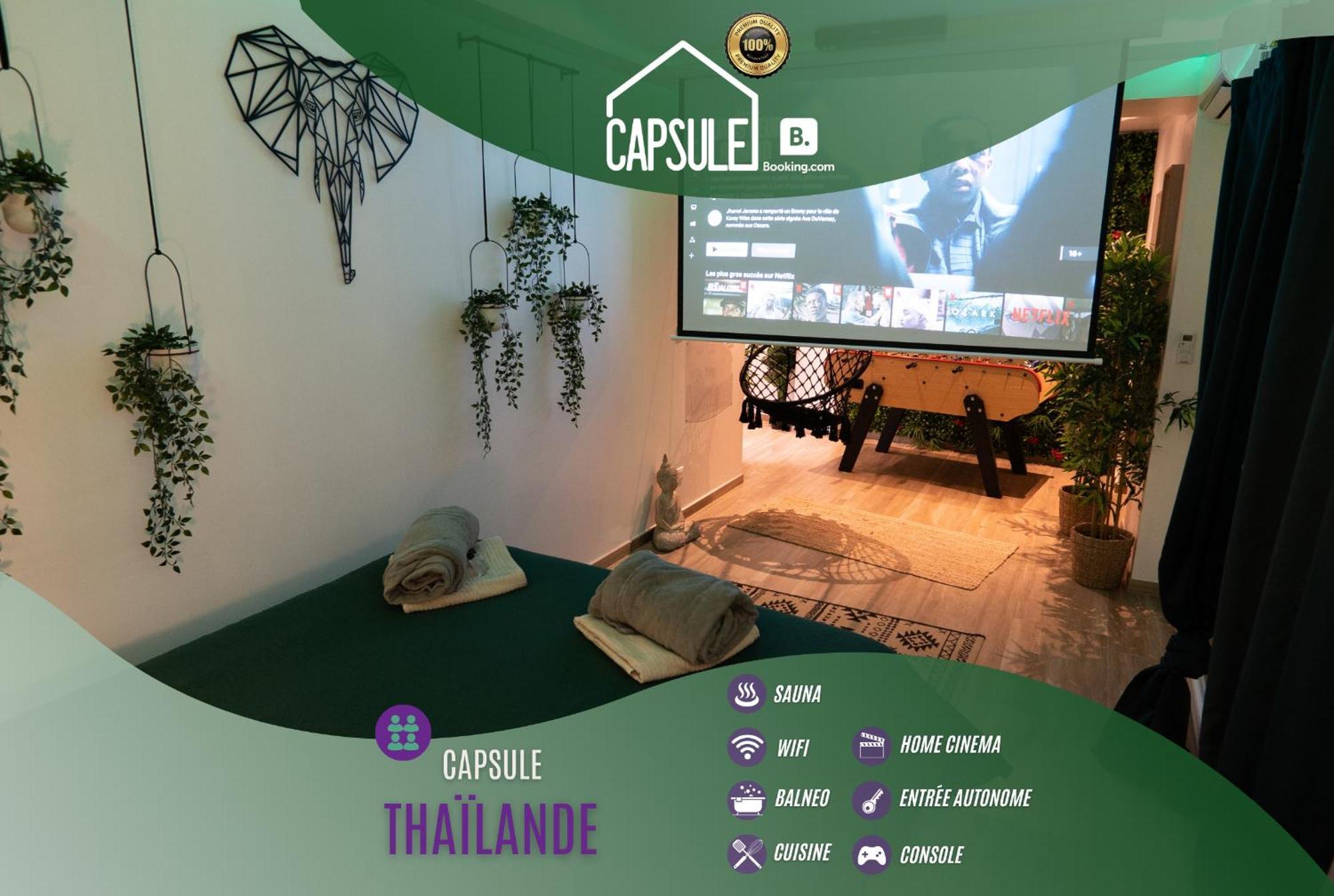 Capsule Thailande I Sauna I Balneo I Console I Jeux En Bois I Cinema I Cour Interieure Trith-Saint-Leger Exteriér fotografie